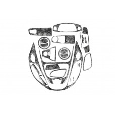 Накладки на Панель Приборов Титан для Ford Courier 2014-2023 гг