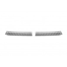 Накладка на задний бампер из нержавеющей стали Carmos (2 шт) для Skoda Kamiq 2019- гг