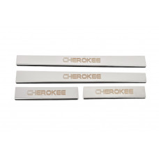 Накладки на пороги Carmos V-2 (4 шт, нержавейка) для Jeep Grand Cherokee WK 2004-2010 гг