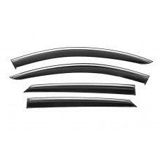 Вітровики з хромованим молдингом Niken Luxury (4 шт) для Dacia Logan MCV 2013-2020 рр