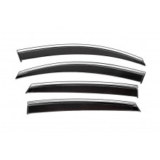 Вітровики з хромованим молдингом Niken Luxury (4 шт) для Mercedes GLC coupe C253 2016-2023 рр