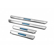 Накладки на пороги Libao (4 шт, нержавейка) для Skoda Superb 2009-2015 гг