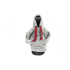 Чохол КПП кофта-худі (сіра, бордовий шнурок)