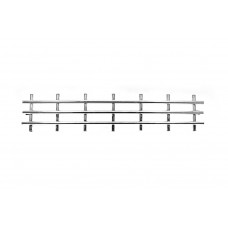 Решітка в бампер (нерж.) для Hyundai Tucson JM 2004- рр