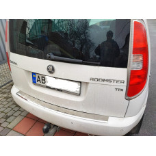 Накладка на задній бампер (нерж) Матова для Skoda Roomster 2006-2015 рр