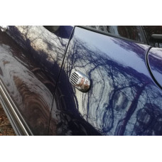 Решітка на повторювач Овал (2 шт, ABS) для Fiat 500/500L 2013-2022 рр