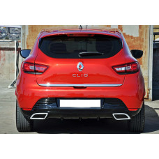Задній дифузор DPT V-2 (чорний глянець) для Renault Clio IV 2012-2019 рр