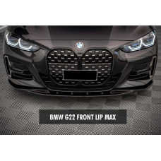 Передня Lip накладка DPT V-1 (для G22/G23, чорний глянець) для BMW 4 серія G22/23/26 2020- рр