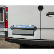 Хромированная накладка над номером (нержавейка) OmsaLine - Итальянская Нержавейка для Mercedes Sprinter W907/W910 2018- гг