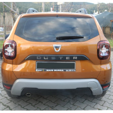 Накладка на задний бампер U-Type (ABS, серый) для Renault Duster 2018-2024 гг