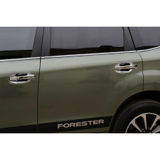 Хром накладки под ручки Libao (4 шт, пластик) для Subaru Forester 2013-2018 гг