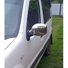 Хромированные Накладки на Зеркала (2004-2008, 2 шт) Carmos - Хромированный пластик для Renault Kangoo