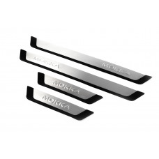 Накладки на пороги OmsaLine (4 шт, нержавейка) для Opel Mokka 2012-2021 гг