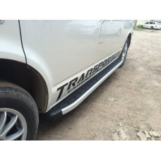 Боковые пороги Fullmond (2 шт., алюминий) Длинная База для Volkswagen T5 Transporter 2003-2010 гг