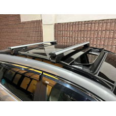 Перемички на вбудовані рейлінги під ключ Wizard V2 (2 шт) 115см, чорні для Ауди A6 C8 2018- рр