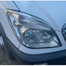 Накладки на Фары Хромированные (2 шт, Нержавеющая Сталь) для Mercedes Sprinter W906 2006-2018 гг