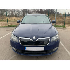 Зимняя накладка на решетку радиатора (Верхняя, 2013-2015) Матовый для Skoda Superb