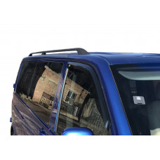 Черные рейлинги Длинная база, пластиковые ножки для Volkswagen T5 Transporter 2003-2010 гг
