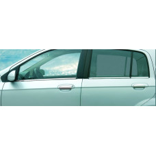 Наружняя окантовка стекол (6 шт, нерж.) Carmos - Турецкая сталь для Hyundai Getz