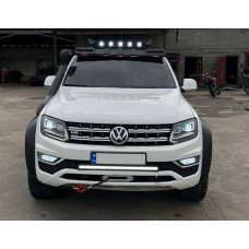 Козырек лобового стекла под багажник DAKAR (LED) для SsangYong Musso ІІ 2018- гг