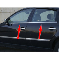 Наружные молдинги окон нержавейка (4 шт) Carmos - Турецкая Нержавеющая Сталь для Volkswagen Passat B5 1997-2005 гг