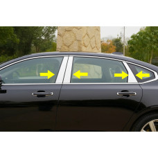 Накладки на дверные стойки из нержавеющей стали (6 шт) для Volvo S90/V90 2016- гг