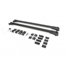 Поперечины на рейлинги с замком Skybar V1 (2 шт) Черный для Peugeot Partner Tepee 2008-2018 гг