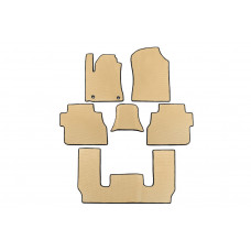 Коврики EVA 3 ряда (Бежевые) Средний ряд - Проход для Toyota Sequoia 2007-2022 гг