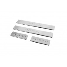 Накладки на пороги Carmos V2 (4 шт, нержавейка) для Opel Astra J 2009-2015 гг