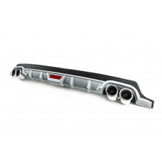 Универсальный Задний Диффузор DPT V-8 (ABS) (Серый-2025Черный Глянец)