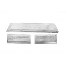 Накладки на внутрішні пороги Carmos V3 (3 шт, нерж) для Volkswagen T5 Transporter 2003-2010 рр