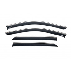 Вітровики з хромованим молдингом (4 шт, Niken) для Hyundai Ioniq 5 2021- рр