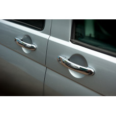 Накладки на дверные ручки из нержавеющей стали 4 штуки. OmsaLine - Итальянская Нержавейка для Volkswagen T6 2015-2024 гг