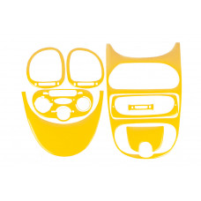 Накладки на панель 1998-2001 (жовтий колір) для Peugeot 206 рр