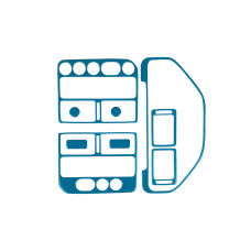 Накладки на панель (синій колір) для Peugeot 106 1991-2003 рр