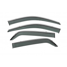 Вітровики з хромованим молдингом Niken Luxury (4 шт) для Kia Sportage 2004-2010 рр