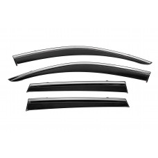 Вітровики з хромованим молдингом Niken Luxury (4 шт) для Volkswagen Touareg 2010-2018 рр