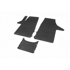 Резиновые коврики (3 шт, Polytep, передние для 1-20252) для Volkswagen T5 Transporter 2003-2010 гг