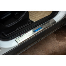 Накладки на пороги Libao LED (4 шт, нержавейка) для Ford Kuga/Escape 2013-2019 гг