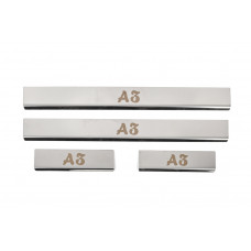 Накладки на пороги (4 шт, нерж) для Ауди A3 2012-2020 рр