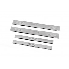 Накладки на пороги Carmos V2 (4 шт, нержавейка) для Volkswagen Sharan 1995-2010 гг