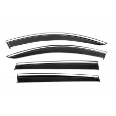 Вітровики з хромованим молдингом Niken Luxury (4 шт) для Hyundai Santa Fe 4 2018-2023 рр