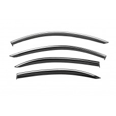 Вітровики з хромованим молдингом Niken Luxury (Long, 4 шт) для Mercedes S-сlass W221 2005-2013 рр