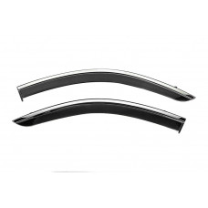 Ветровики с хромированным молдингом Niken Luxury (2 шт) для Renault Dokker 2013-2022 гг