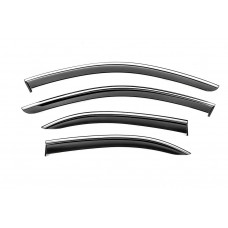 Ветровики с хромированным молдингом Niken Luxury (SD, 4 шт) для Mercedes C-class W204 2007-2015 гг