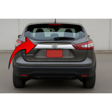 Накладка на крышку багажника над номером Libao (пластик) для Nissan Qashqai 2014-2021 гг