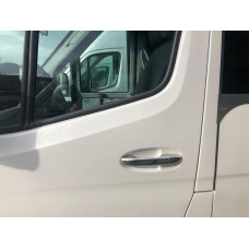 Накладки на дверные ручки из нержавеющей стали 4 шт, Carmos - Турецкая сталь для Mercedes Sprinter W907/W910 2018- гг