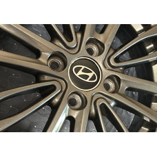 Черные колпачки на диски hyun60tur-bl (59мм на 55мм, 4 шт) для Тюнинг Hyundai