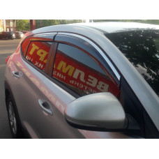 Вітровики з хромованим молдингом Niken Luxury (4 шт) для Hyundai Tucson TL 2016-2021 рр
