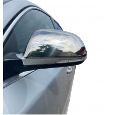 Накладки на дзеркала (2 шт., нерж) OmsaLine - Італійська нержавійка для Skoda Superb 2009-2015 рр